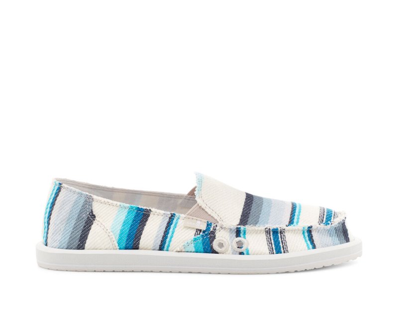 Sanuk Womens Donna Blanket Slip-on Blue Shoes | LEVBHU507